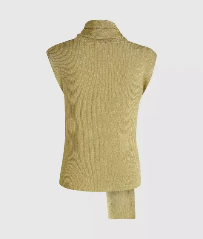 Metallisk strikket top