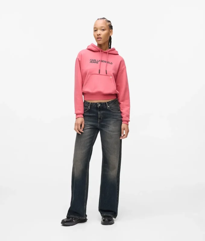 Mid-rise jeans i afslappet pasform