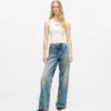 Mid-rise jeans i afslappet pasform