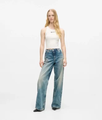 Mid-rise jeans i afslappet pasform