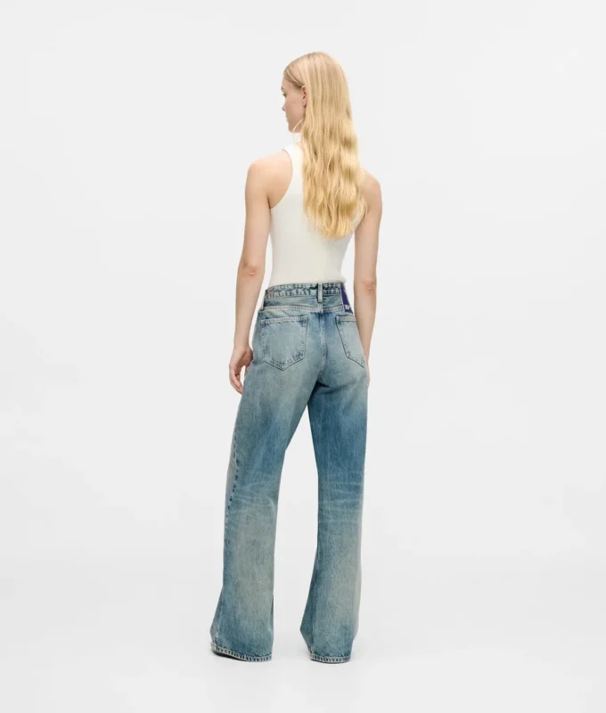 Mid-rise jeans i afslappet pasform