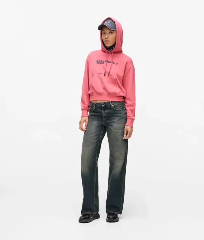 Mid-rise jeans i afslappet pasform