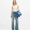 Mid-rise jeans i afslappet pasform
