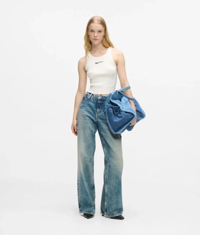 Mid-rise jeans i afslappet pasform