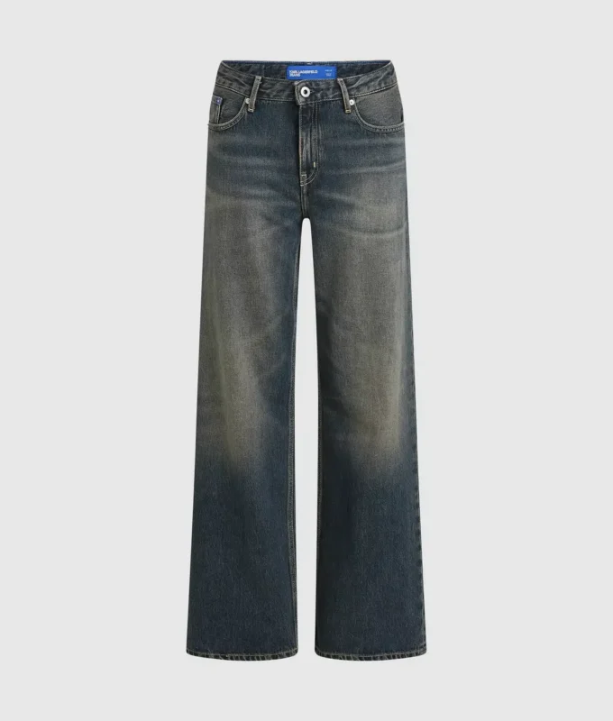 Mid-rise jeans i afslappet pasform