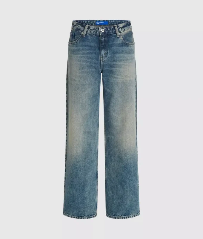 Mid-rise jeans i afslappet pasform
