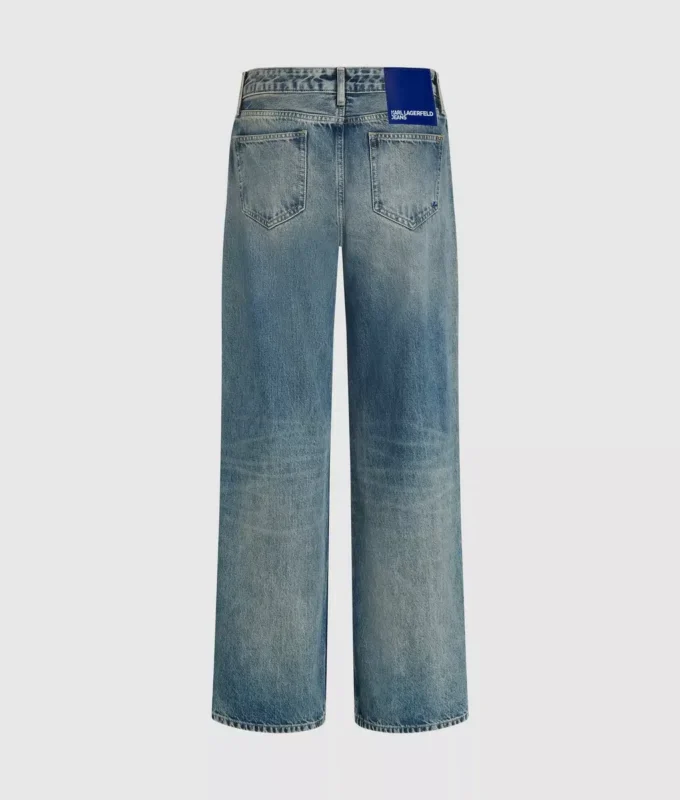 Mid-rise jeans i afslappet pasform