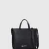Mini-tote bag med metal-logo