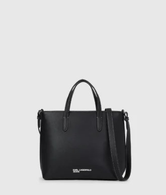 Mini-tote bag med metal-logo