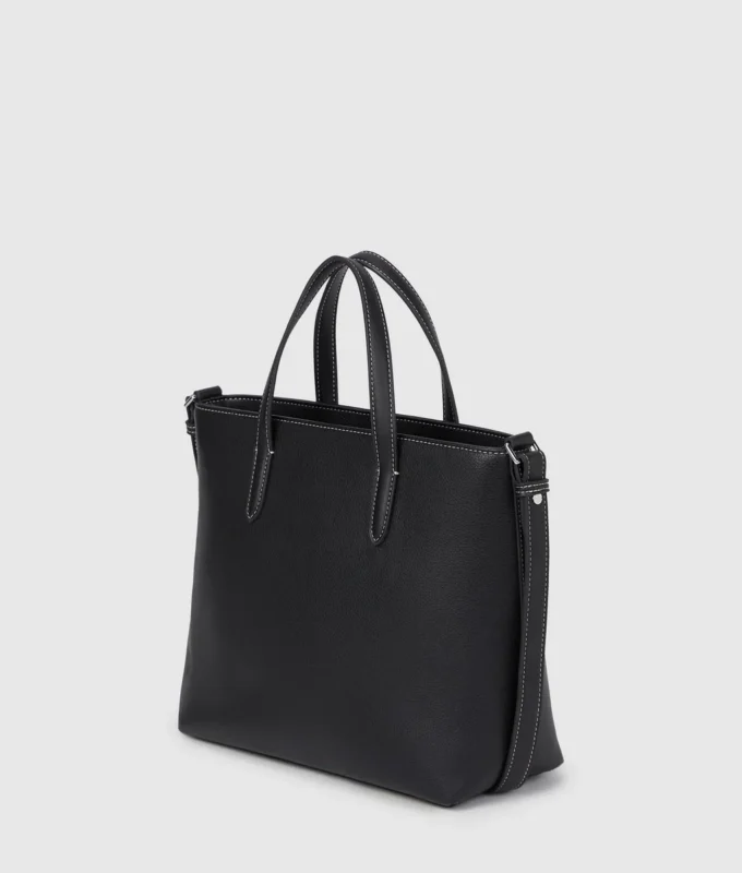 Mini-tote bag med metal-logo