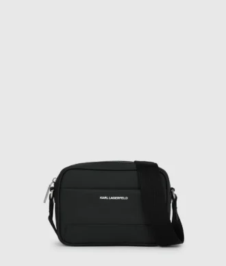 Minimalistisk kamerataske med logo