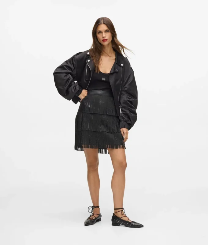 Miniskirt med frynser