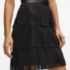 Miniskirt med frynser