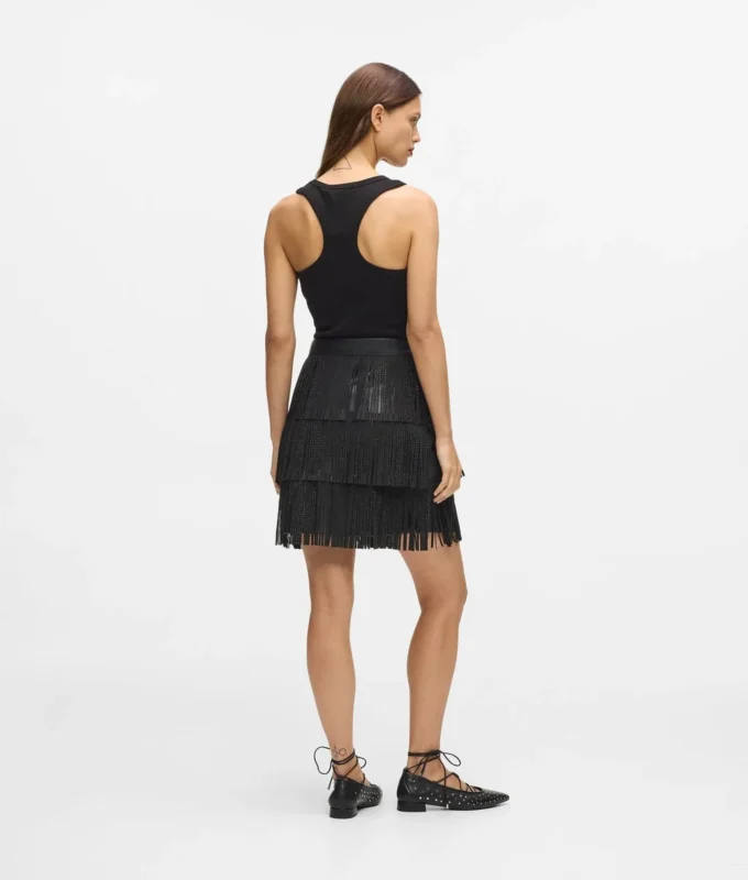 Miniskirt med frynser