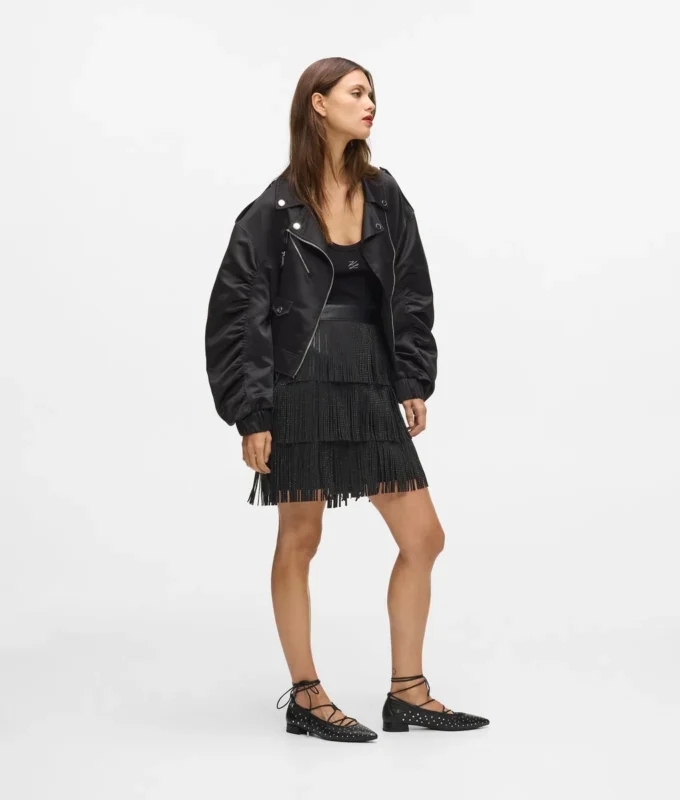 Miniskirt med frynser