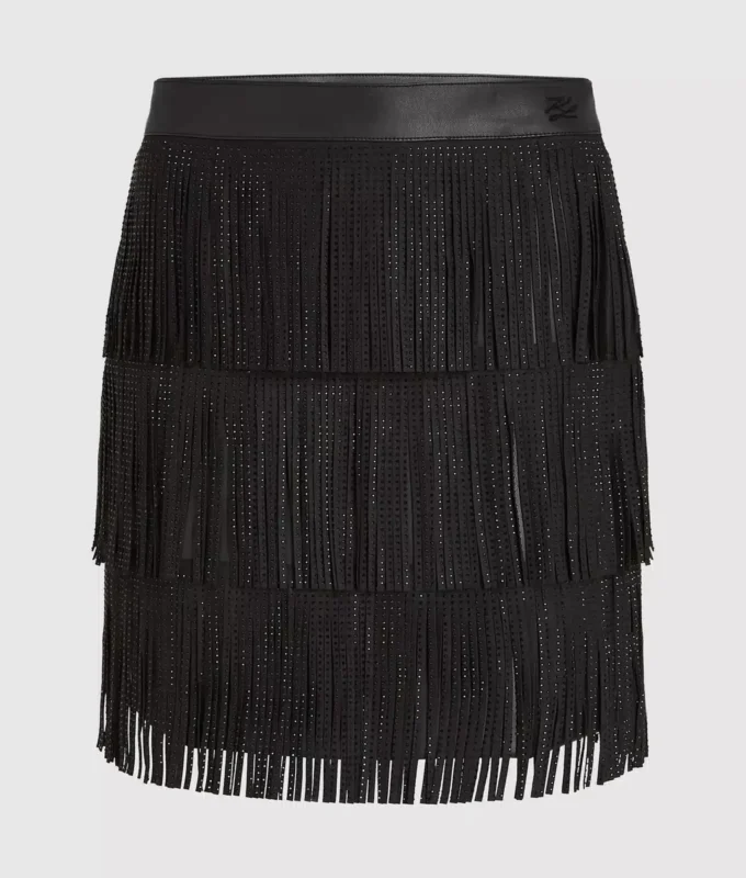Miniskirt med frynser