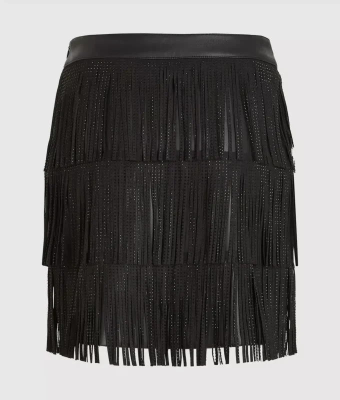 Miniskirt med frynser