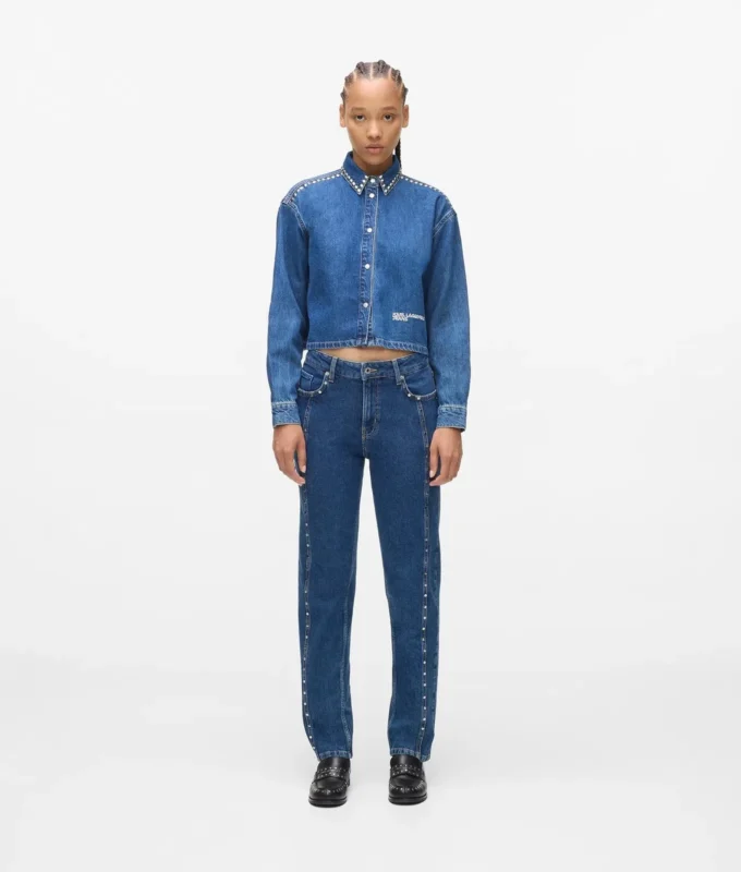 Mom jeans med nitter