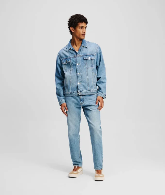LOGO TAPERED JEANS
