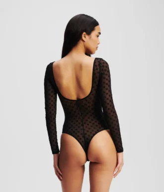 MONOGRAM LANGÆRMET MESH-BODYSUIT