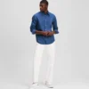 MONOGRAM LINEN SKJORTE