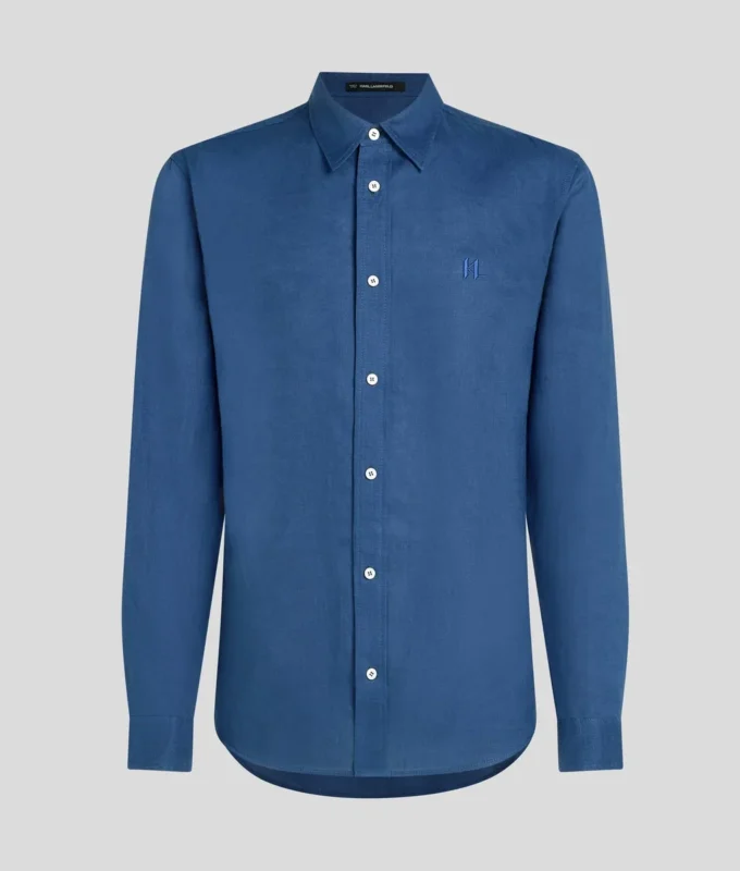 MONOGRAM LINEN SKJORTE