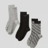 MONOGRAM SOCKS – 3-PAK