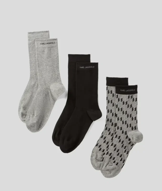 MONOGRAM SOCKS – 3-PAK
