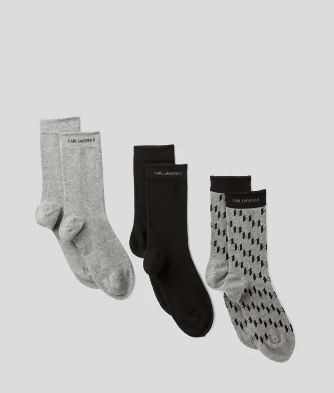 MONOGRAM SOCKS – 3-PAK