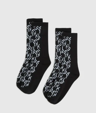 Monogram-sokker – 2-pak