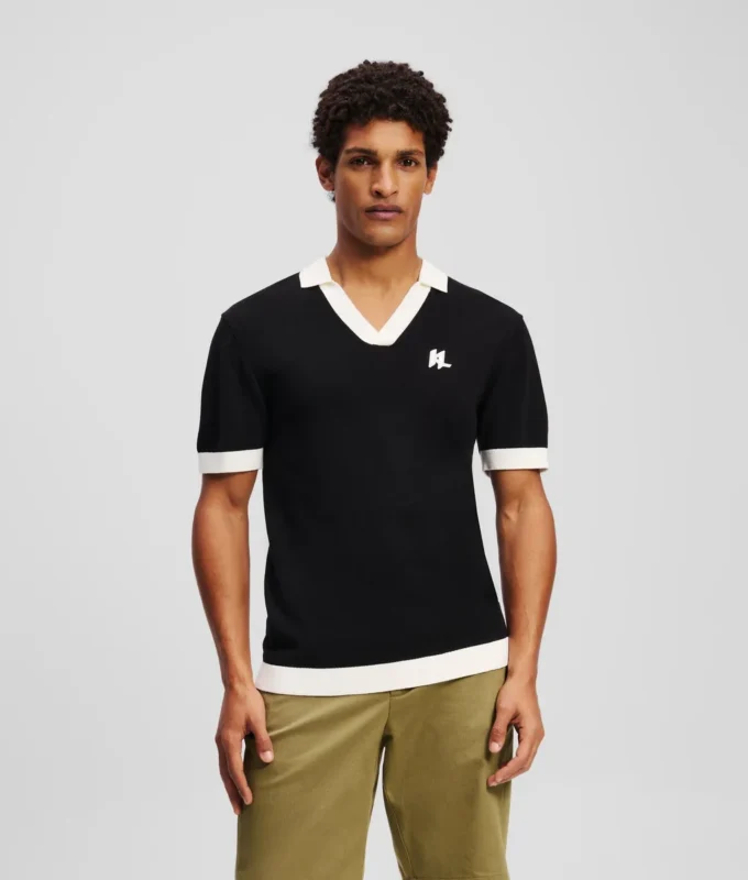 MONOGRAM STRIKKET POLO