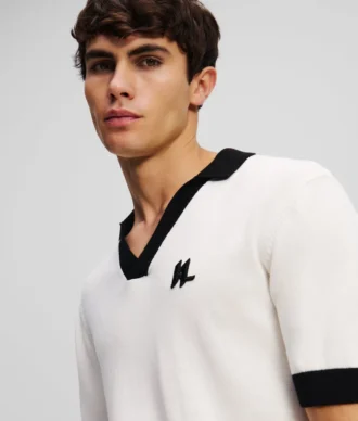 MONOGRAM STRIKKET POLO