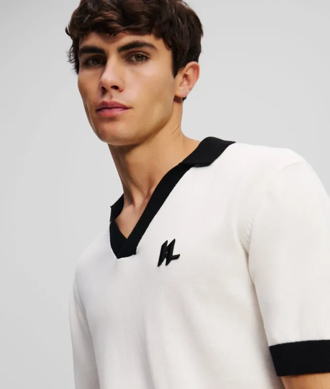 MONOGRAM STRIKKET POLO