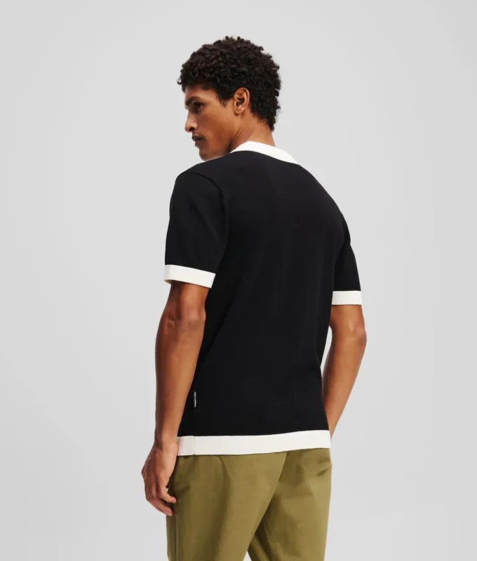 MONOGRAM STRIKKET POLO