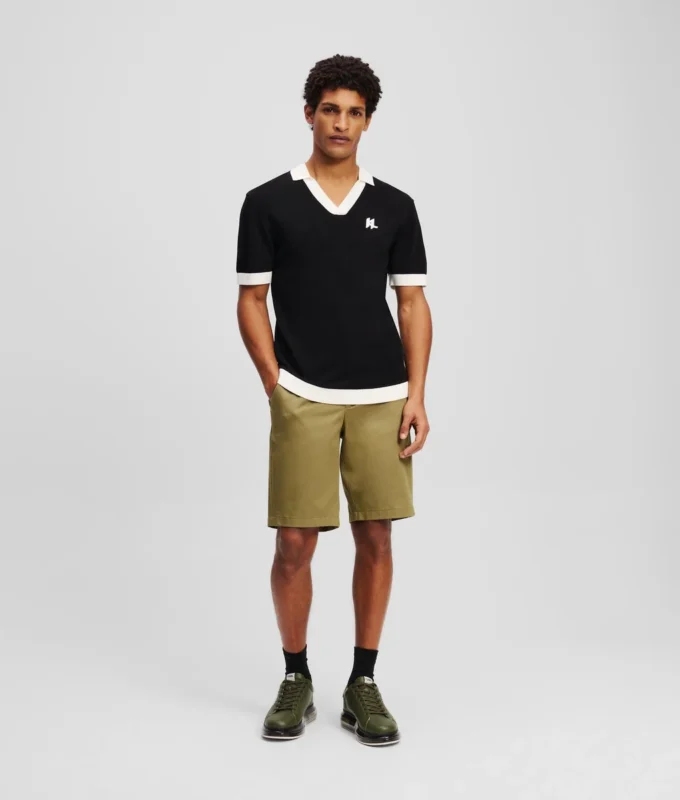 MONOGRAM STRIKKET POLO