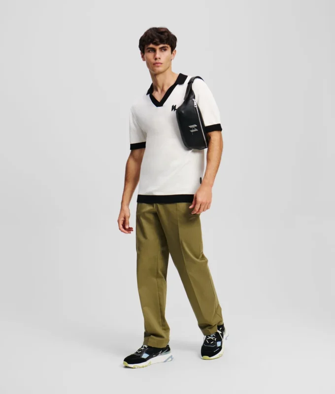 MONOGRAM STRIKKET POLO