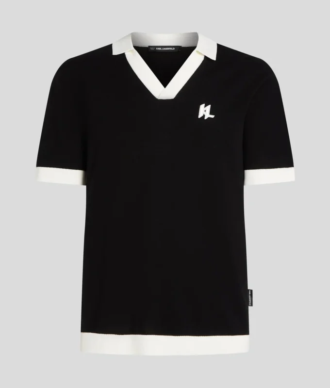 MONOGRAM STRIKKET POLO