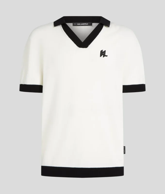 MONOGRAM STRIKKET POLO