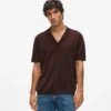 Monogram strikket poloshirt