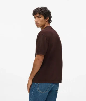 Monogram strikket poloshirt