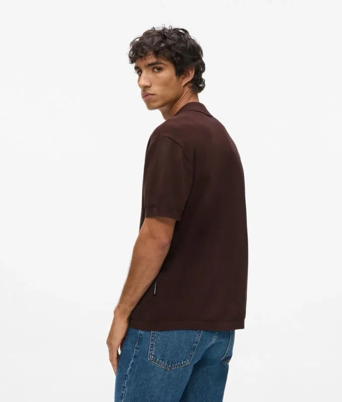 Monogram strikket poloshirt