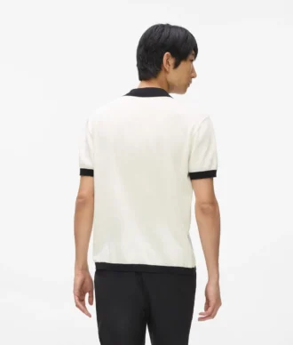 Monogram strikket poloshirt