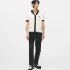 Monogram strikket poloshirt
