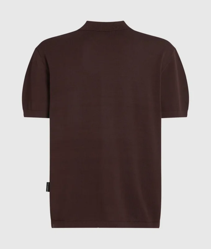 Monogram strikket poloshirt