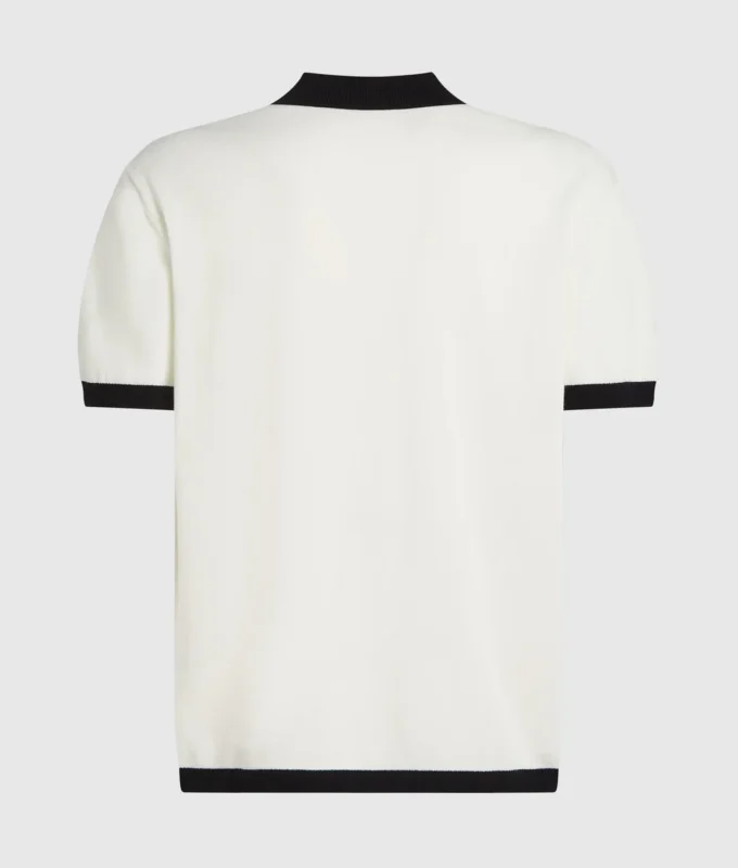 Monogram strikket poloshirt