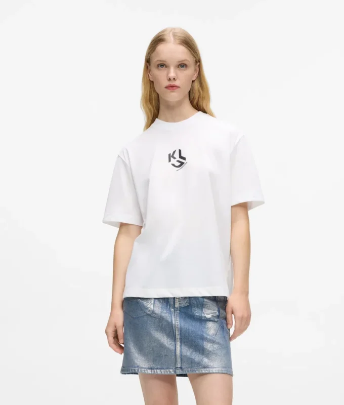 Monogram-T-shirt i regular fit