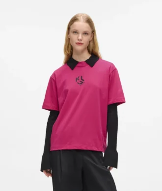 Monogram-T-shirt i regular fit