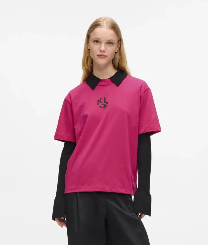 Monogram-T-shirt i regular fit