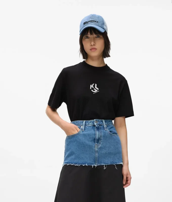 Monogram-T-shirt i regular fit