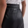 NECKLEATHER ZIP DETAIL SKIRT